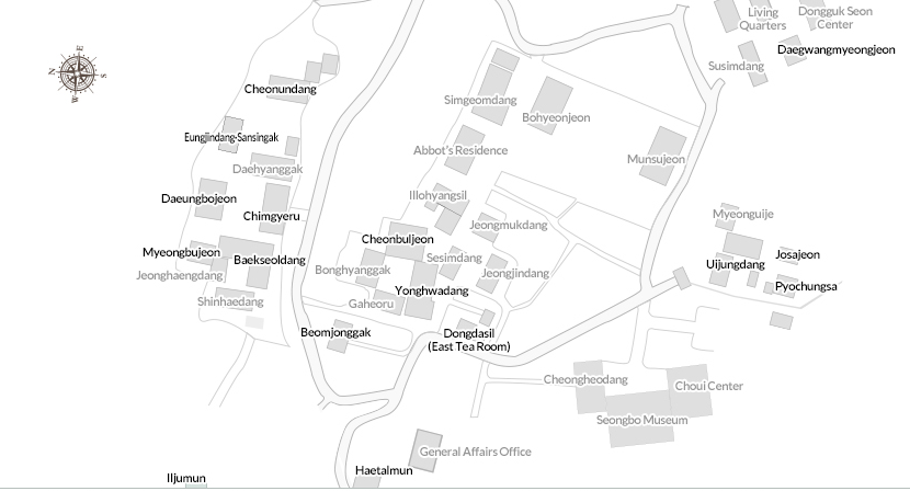 Layout of Daeheungsa Temple