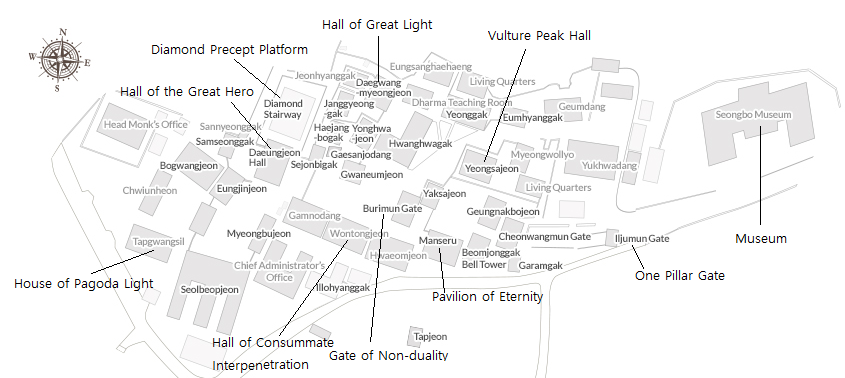 Layout of Tongdosa Temple